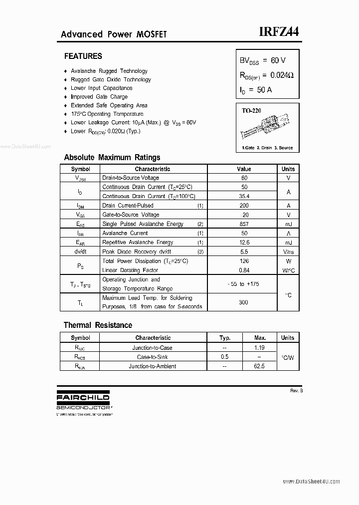 IRFZ44_146304.PDF Datasheet