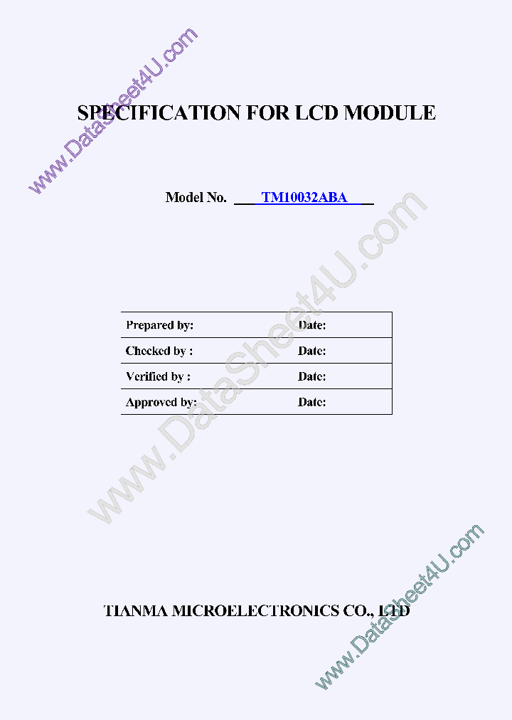 TM10032ABASPEC_147898.PDF Datasheet
