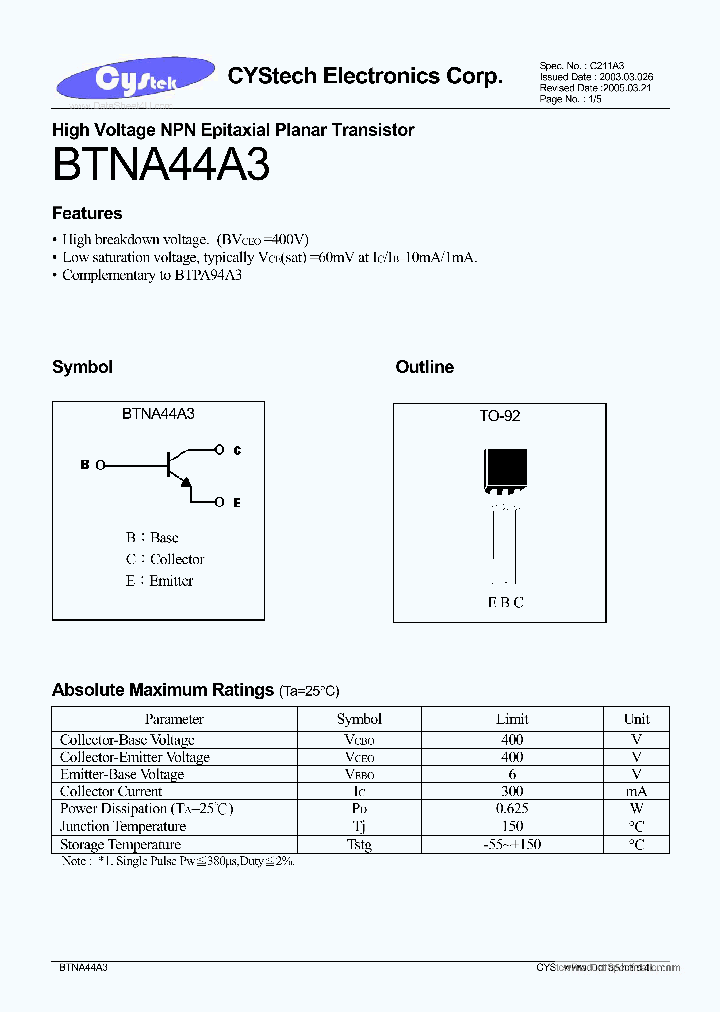 BTNA44A3_148815.PDF Datasheet