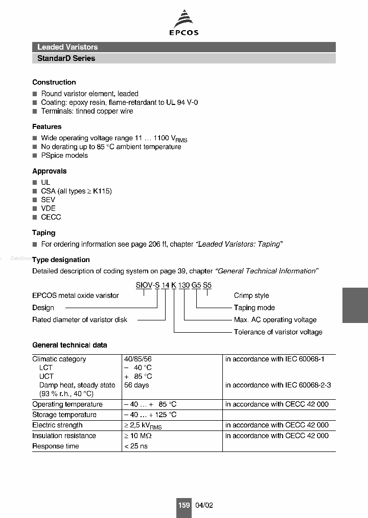 B72205_150101.PDF Datasheet