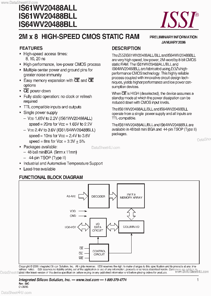 IS61WV20488ALL_154052.PDF Datasheet