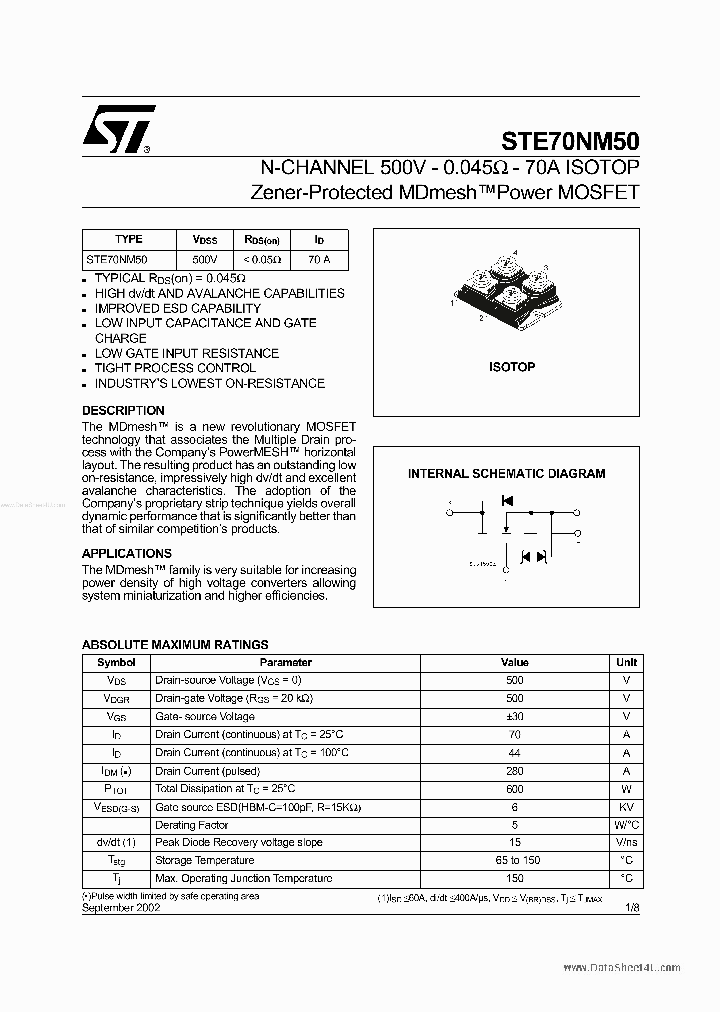 STE70NM50_165643.PDF Datasheet