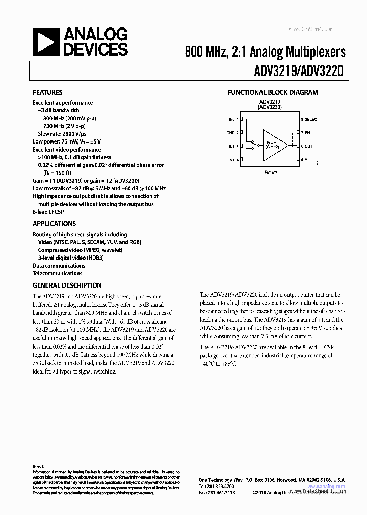 ADV3219_166287.PDF Datasheet