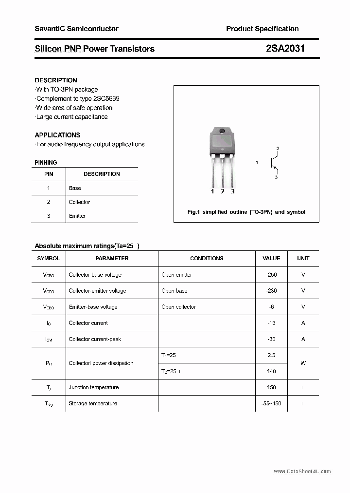 2SA2031_166701.PDF Datasheet