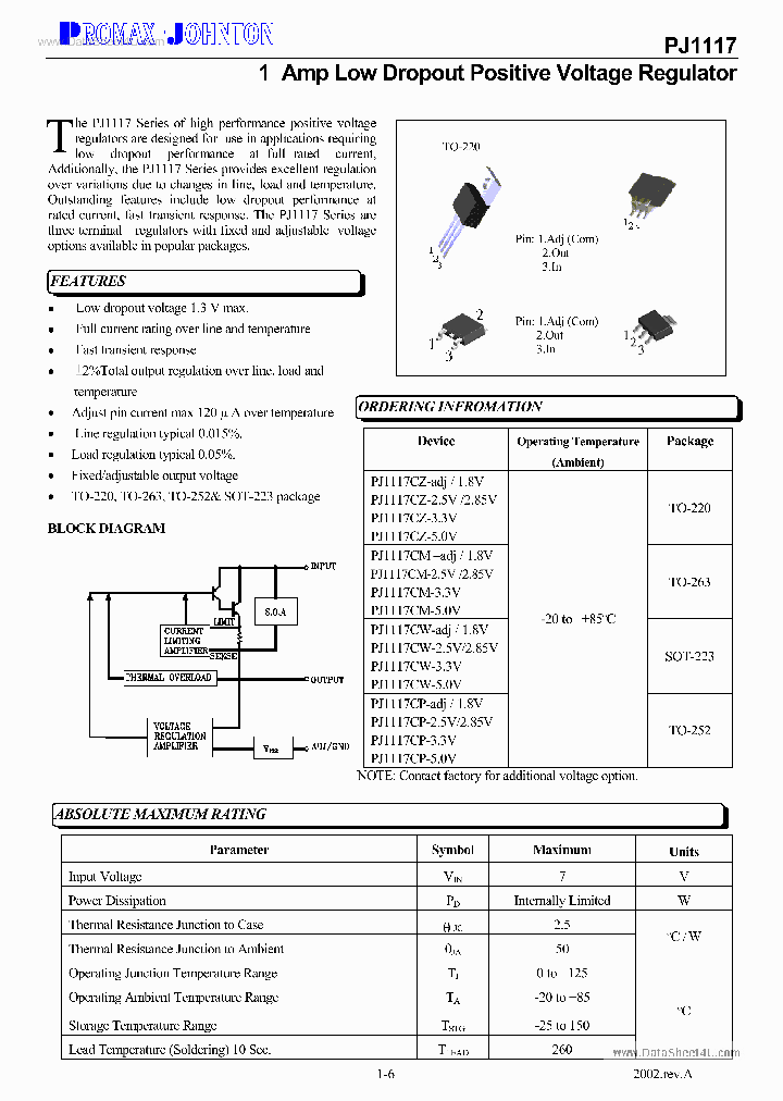 PJ1117_177144.PDF Datasheet