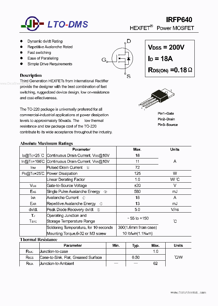 IRFP640_180671.PDF Datasheet