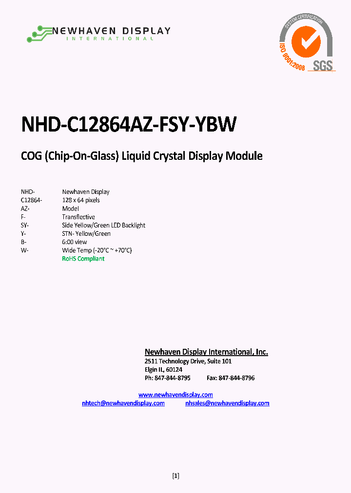 NHD-C12864AZ-FSY-YBW_257358.PDF Datasheet
