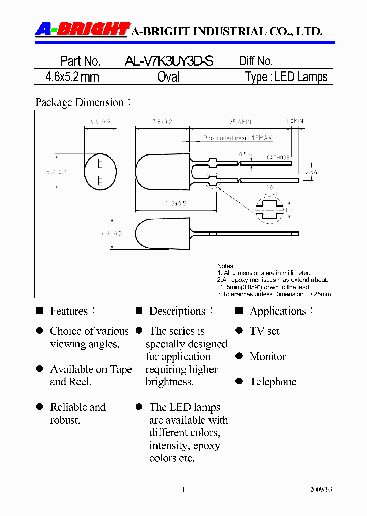 AL-V7K3UY3D-S_265021.PDF Datasheet