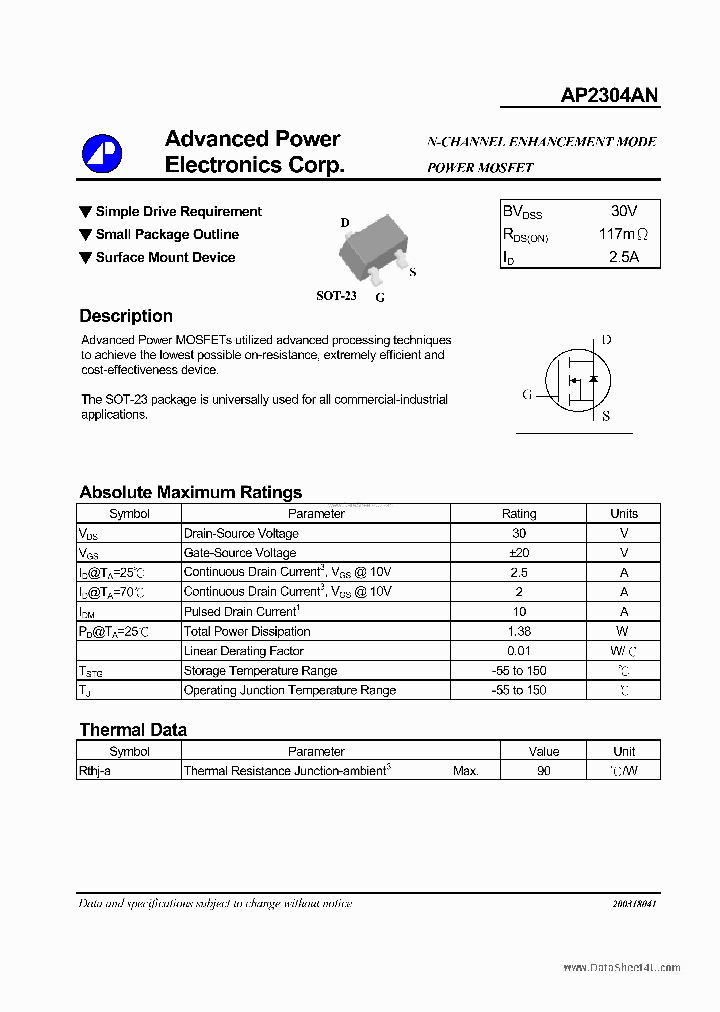 AP2304AN_181056.PDF Datasheet