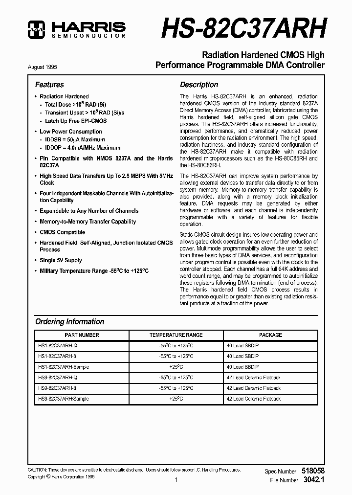 HS9-82C37ARHSAMPLE_283249.PDF Datasheet