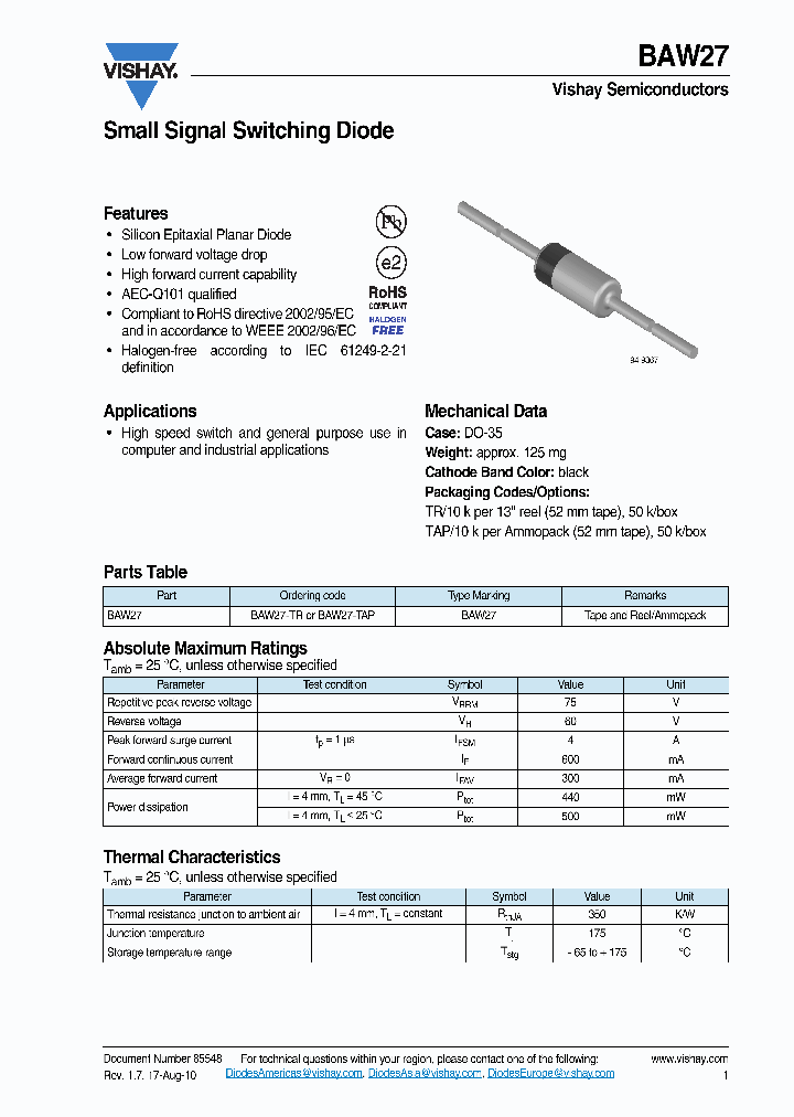 BAW27-TAP_327559.PDF Datasheet
