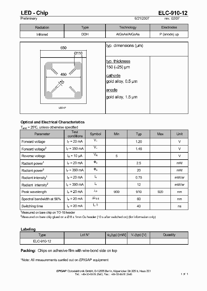 ELC-910-12_410388.PDF Datasheet