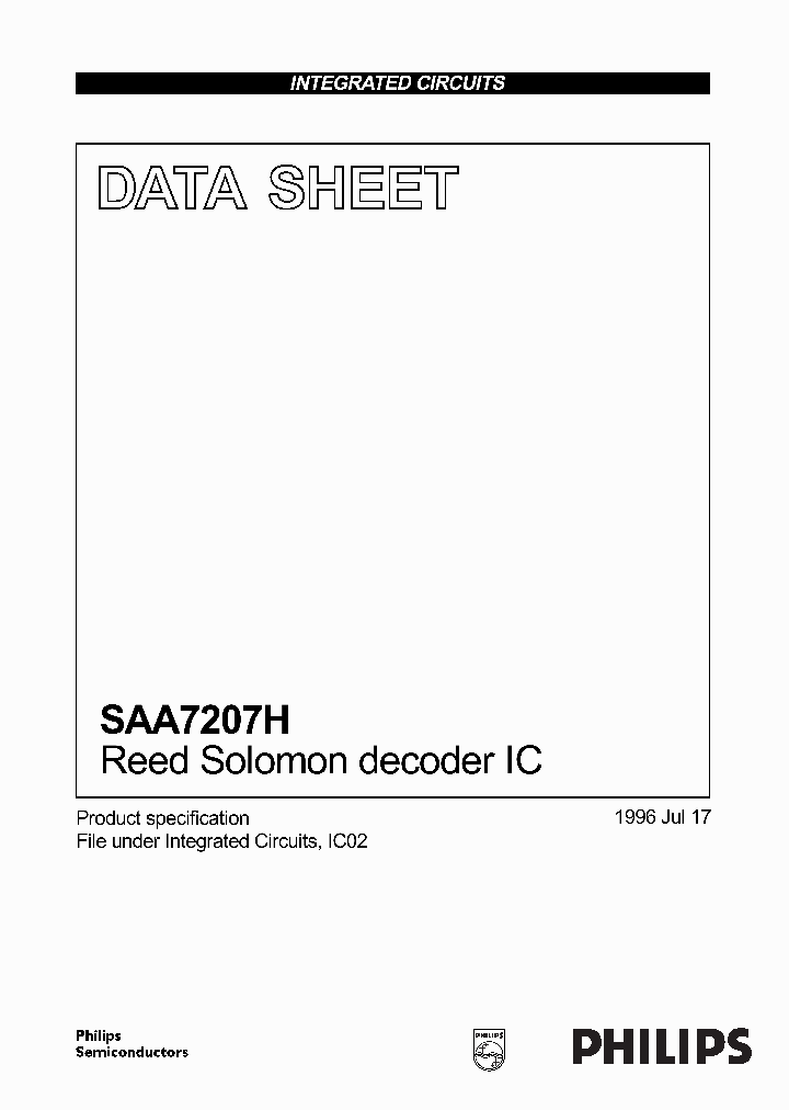 SAA7207H_458733.PDF Datasheet