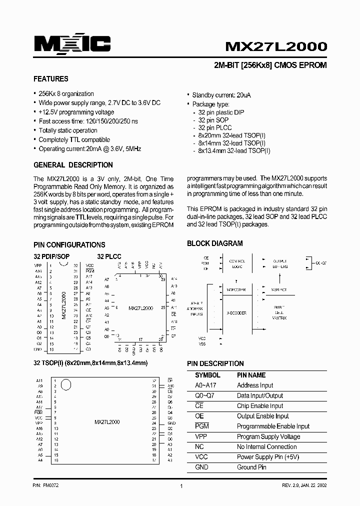 MX27L2000T2I-25_341251.PDF Datasheet
