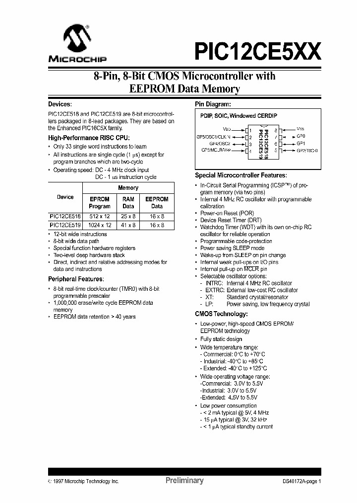 PIC12CE518-04EJW_542423.PDF Datasheet