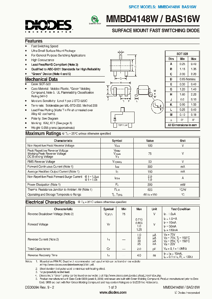 MMBD4148W1_591360.PDF Datasheet