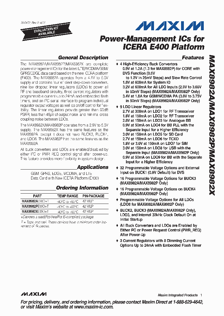 MAX8982AEWOT_564906.PDF Datasheet