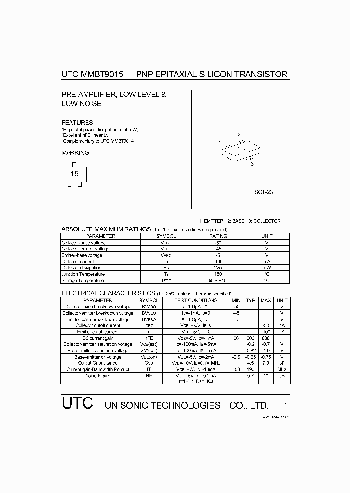 MMBT9015_250549.PDF Datasheet