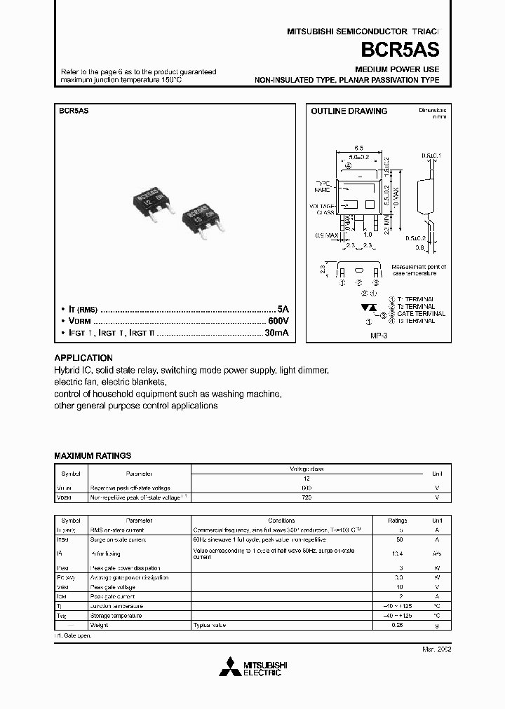 BCR5AS-12_287921.PDF Datasheet