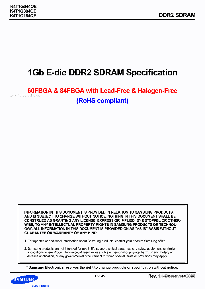 K4T1G164QE_291602.PDF Datasheet