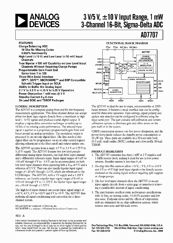 AD7707_309305.PDF Datasheet