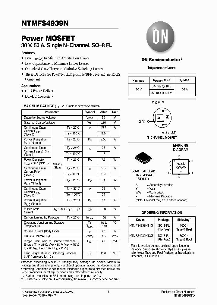 NTMFS4939NT1G_708537.PDF Datasheet