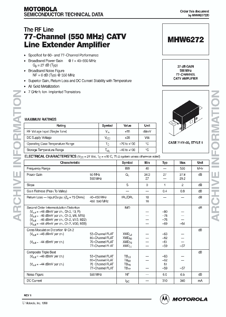 MHW6272D_317674.PDF Datasheet