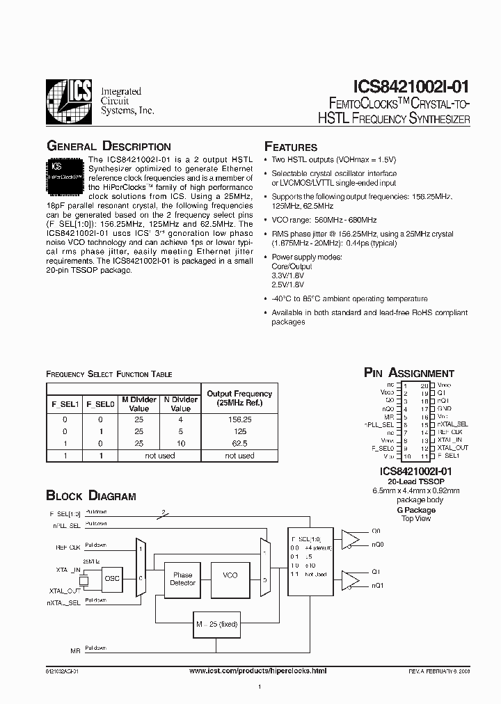 ICS8421002I-01_385776.PDF Datasheet