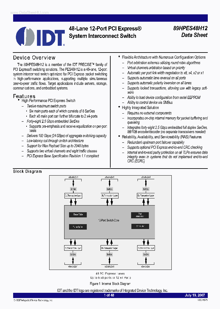 89HPES48H12_340148.PDF Datasheet