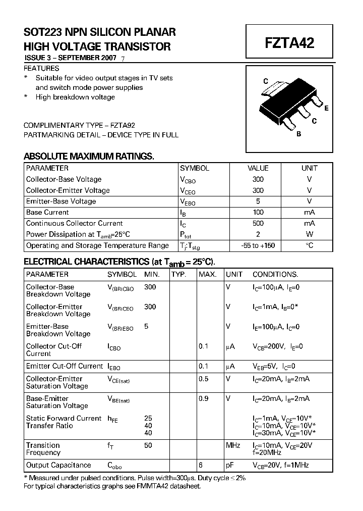 FZTA42_754969.PDF Datasheet