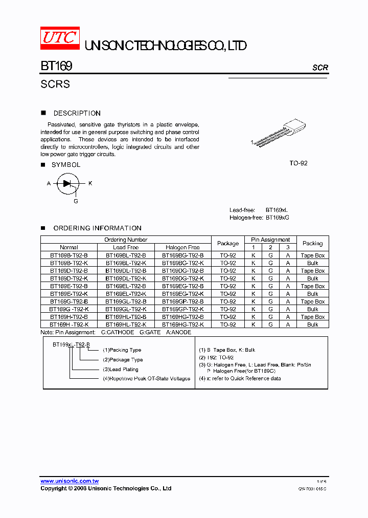 BT169HG-T92-K_763322.PDF Datasheet