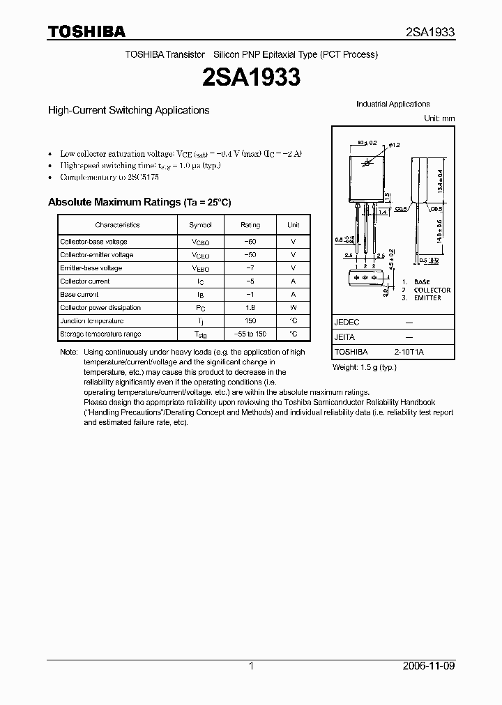 2SA1933_792474.PDF Datasheet