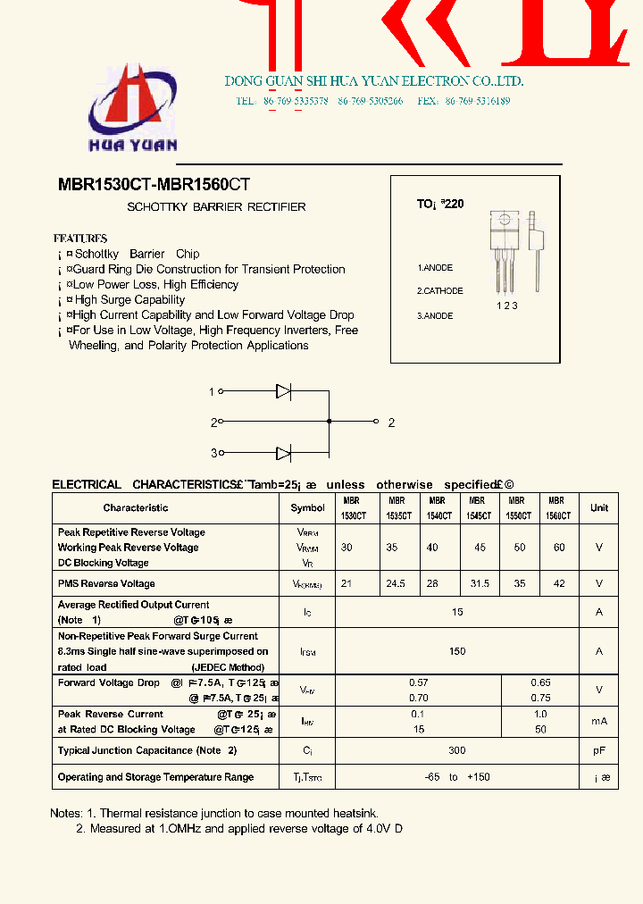 MBR1530CT_820598.PDF Datasheet