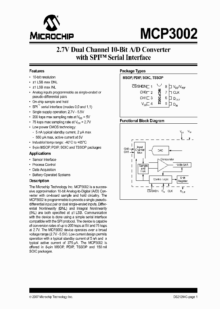 MCP3002-IP_851297.PDF Datasheet