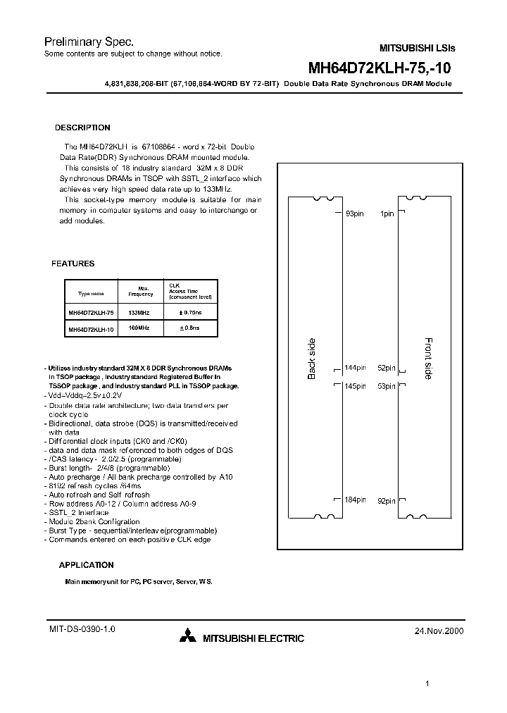MH64D72KLH-10_507045.PDF Datasheet