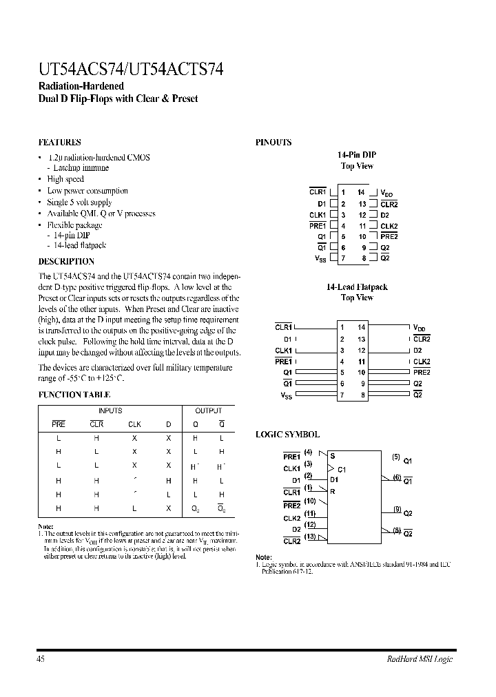 UT54ACTS74_885448.PDF Datasheet