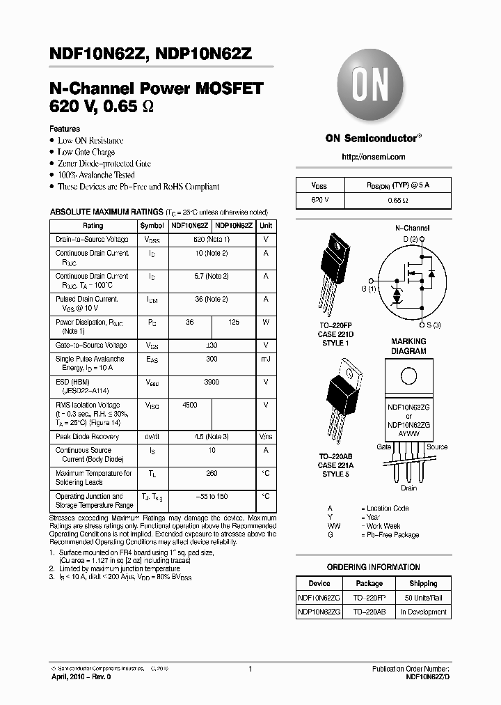 NDF10N62Z_888061.PDF Datasheet