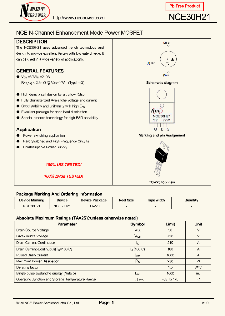 NCE30H21_890586.PDF Datasheet