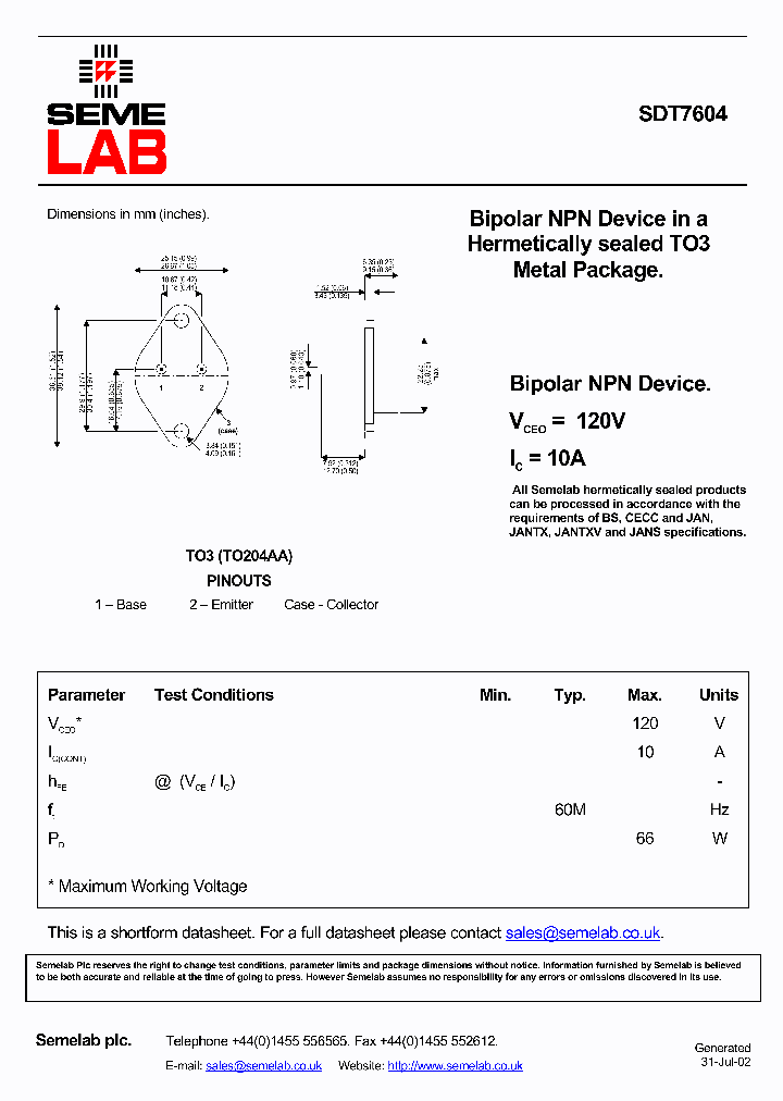 SFSDT7604_903579.PDF Datasheet