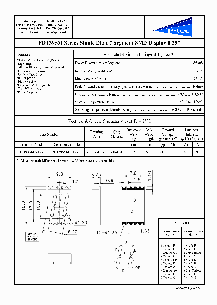 PDT39SM-CCDG17_908965.PDF Datasheet