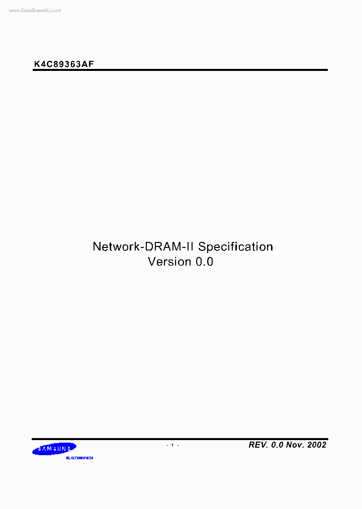 K4C89323AF_481490.PDF Datasheet