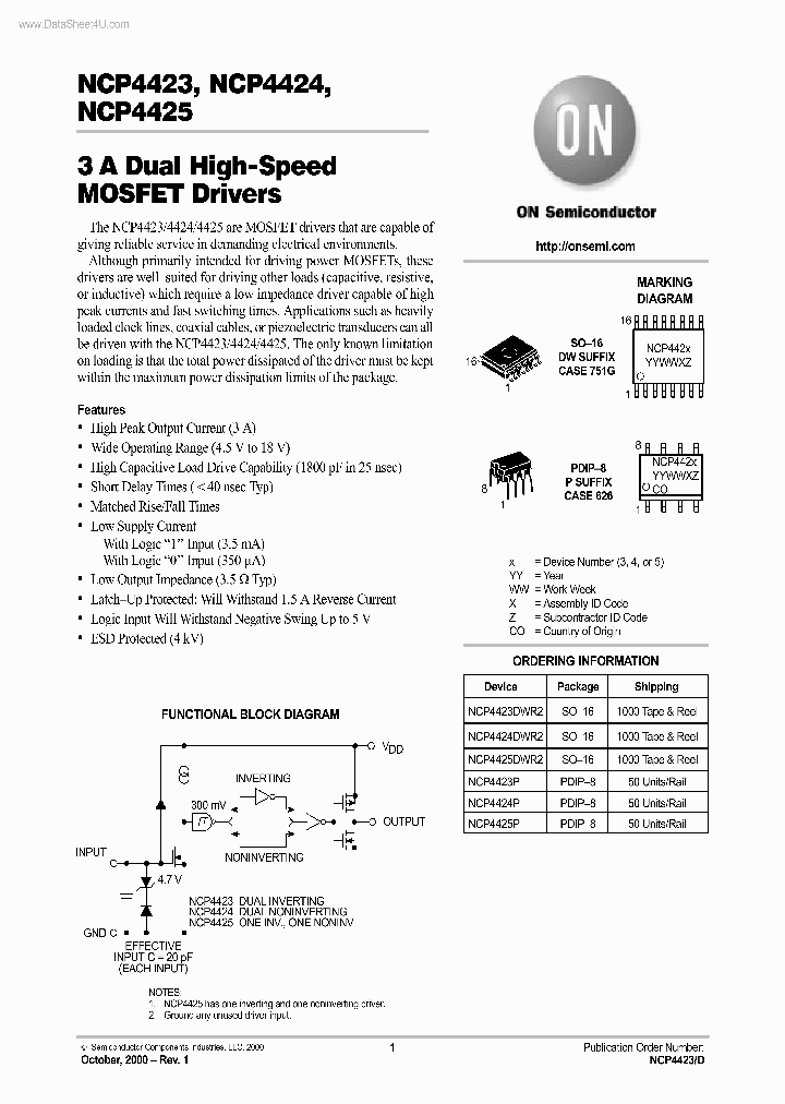 NCP4423_484316.PDF Datasheet