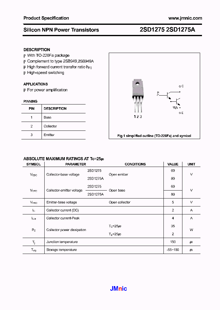2SD1275A_920224.PDF Datasheet