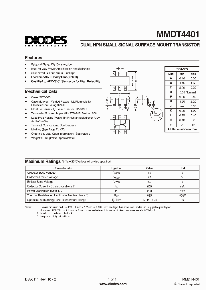 MMDT4401-7-F_562127.PDF Datasheet