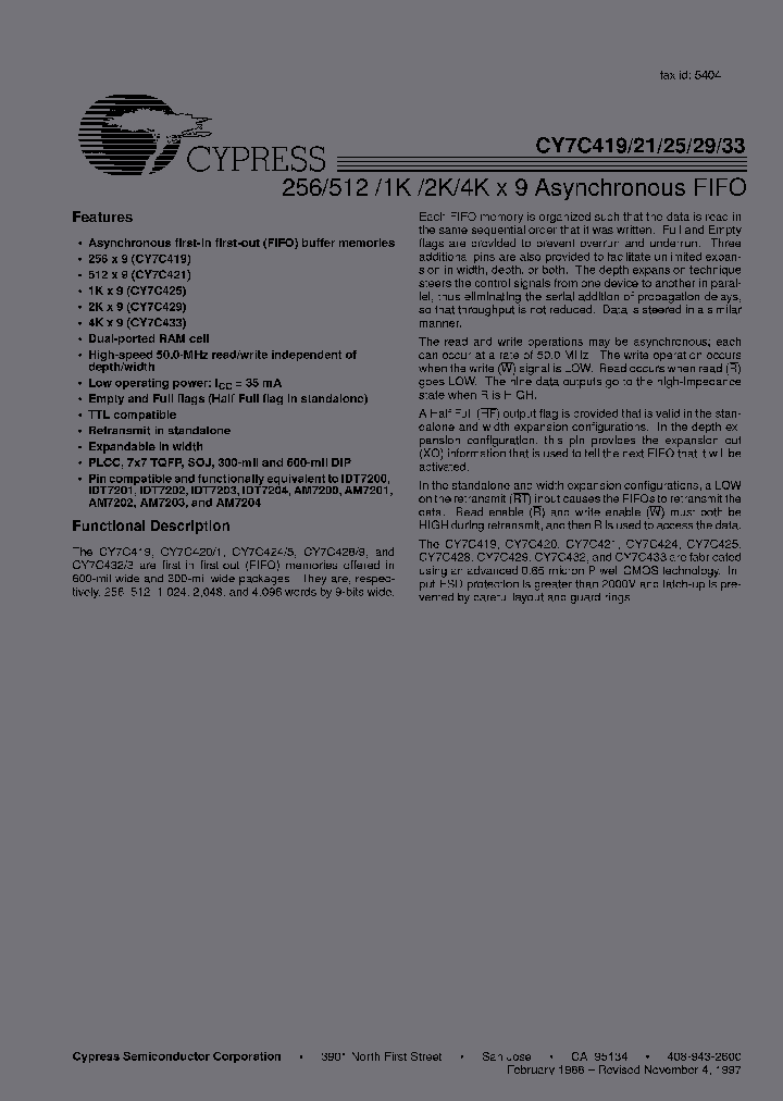 CY7C425-65PC_588303.PDF Datasheet