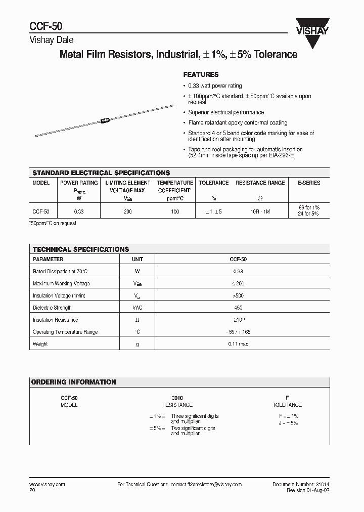 CCF-50_714482.PDF Datasheet