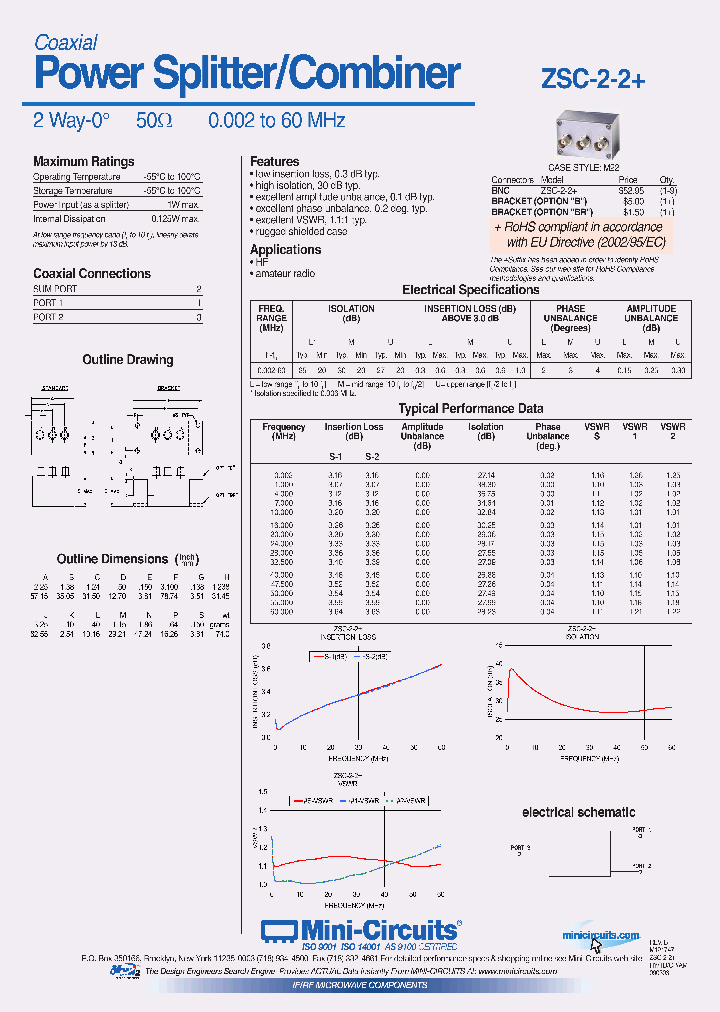 ZSC-2-2_944276.PDF Datasheet