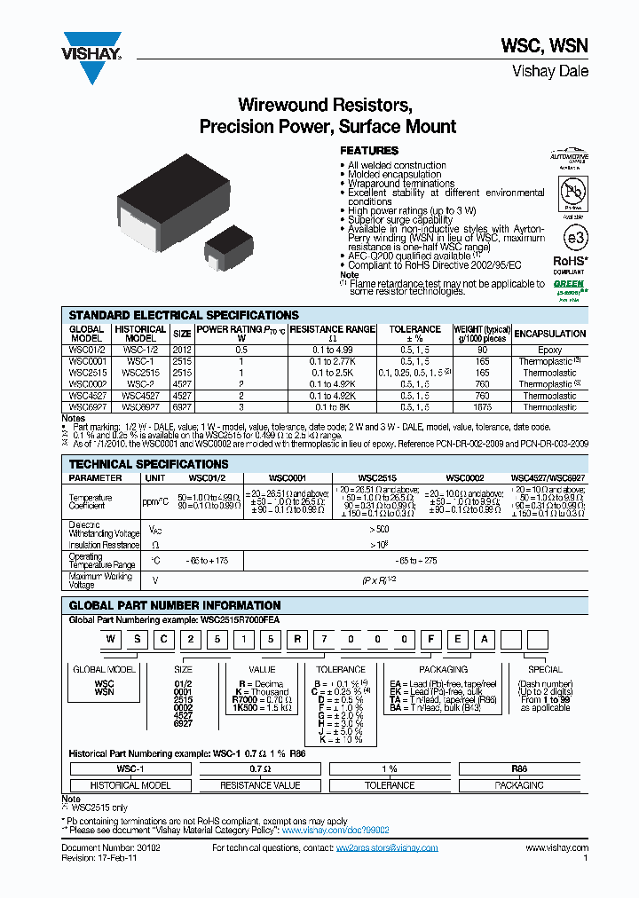 WSC0001301R0FTA_628941.PDF Datasheet