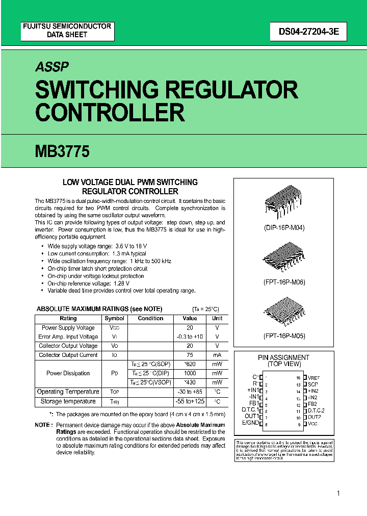 MB3775_960835.PDF Datasheet