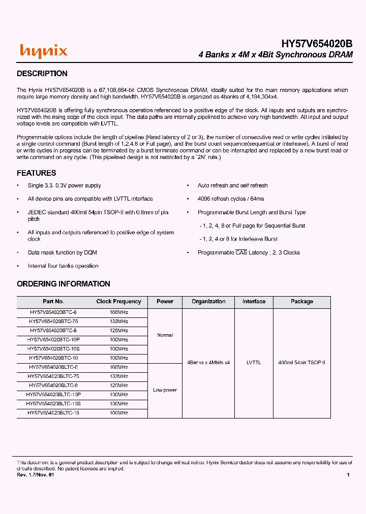 HY57V654020BLTC-8_632813.PDF Datasheet